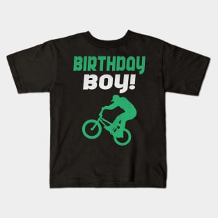 Birthday Boy Freestyle BMX Design Kids T-Shirt